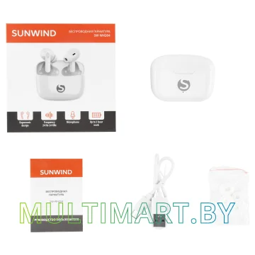 Наушники SunWind SW-WH204 (белый) картинка 8